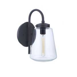 7.75"W Craftmade Outdoor Laclede Medium 1 Light Wall Mount ZA3814-MN - Midnight