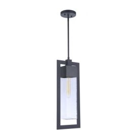8.38"W Craftmade Perimeter 1 Light Outdoor Pendant ZA4021-MN - Midnight