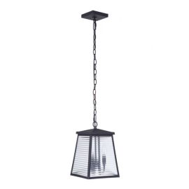 8.25"W Craftmade Armstrong 3 Light Outdoor Pendant - ZA4111-MN - Midnight