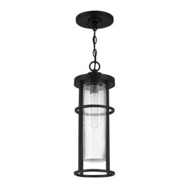 7"W Craftmade - Encompass - 1 Light Pendant - ZA4211-MN - Midnight - Clear Seeded