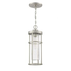 7"W Craftmade - Encompass - 1 Light Pendant - ZA4211-SA - Satin Aluminum - Clear Seeded