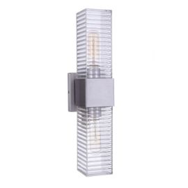 4.50"W Craftmade Ridge 2 Light Outdoor Lantern ZA4500-SA-Satin Aluminum