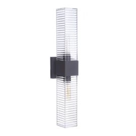 4.50"W Craftmade Ridge 2 Light Outdoor Lantern ZA4510-MN-Midnight