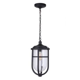 9.5"W Craftmade Voyage 1 Light Outdoor Pendant 1 Light Outdoor Post Mount ZA4721-MN-Midnight