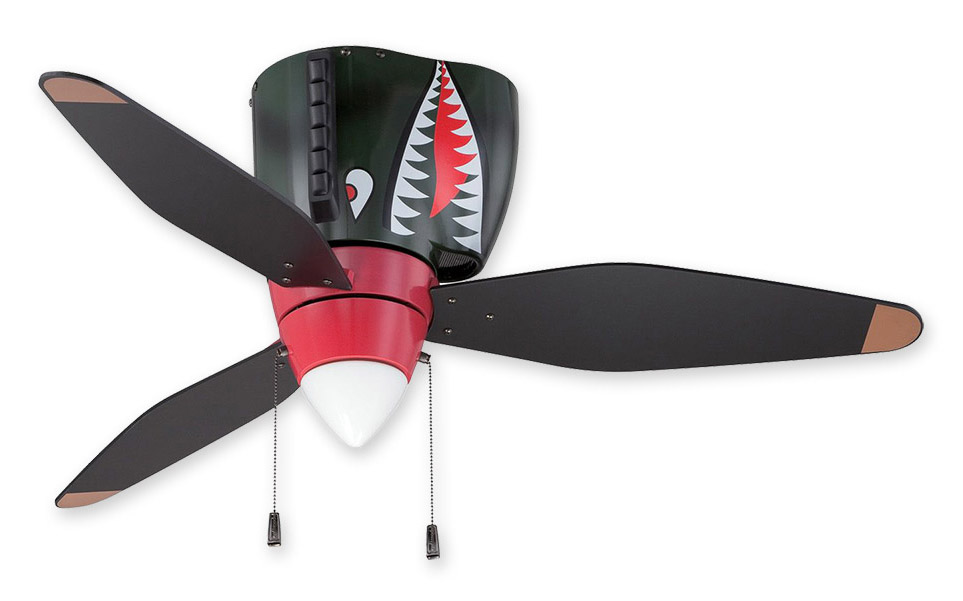 Airplane Ceiling Fan - Craftmade Warplanes Tiger Shark