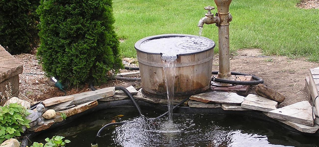 Primitive Country Water Garden